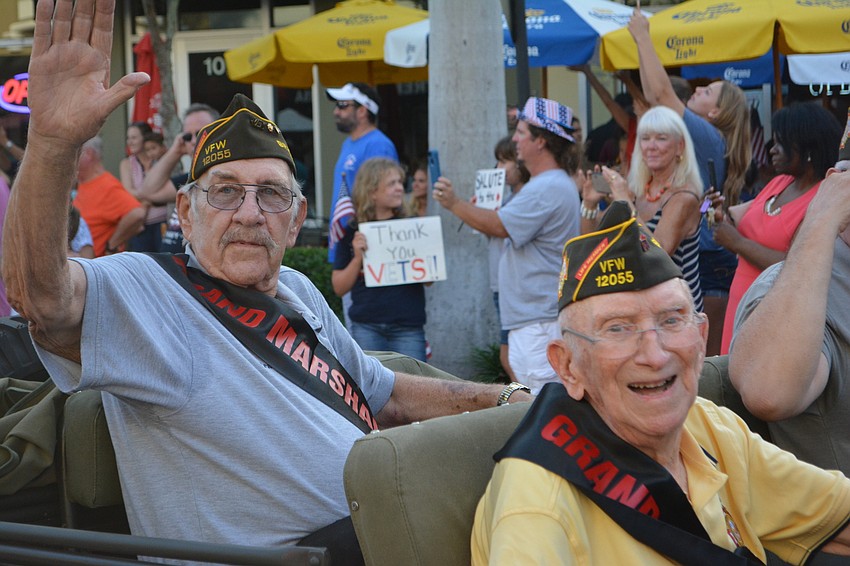 Veterans Frank Royer and Hank Lackey were the Tribute to Heroes Parade grand marshals.