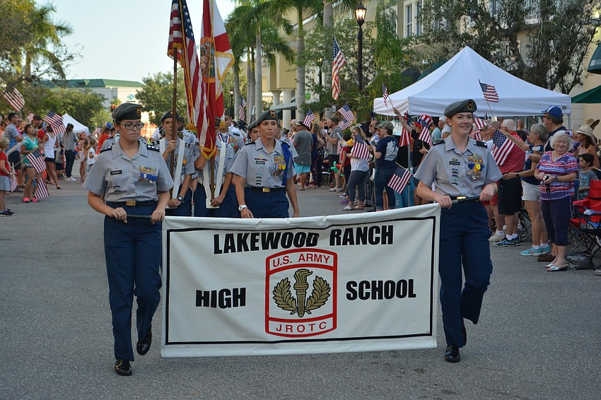 The Lakewood Ranch JROTC marched to honor our fallen veterans.