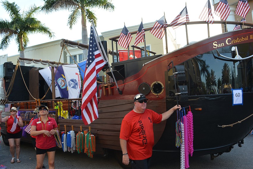 Crewe De Soto brought a ship along for the parade.