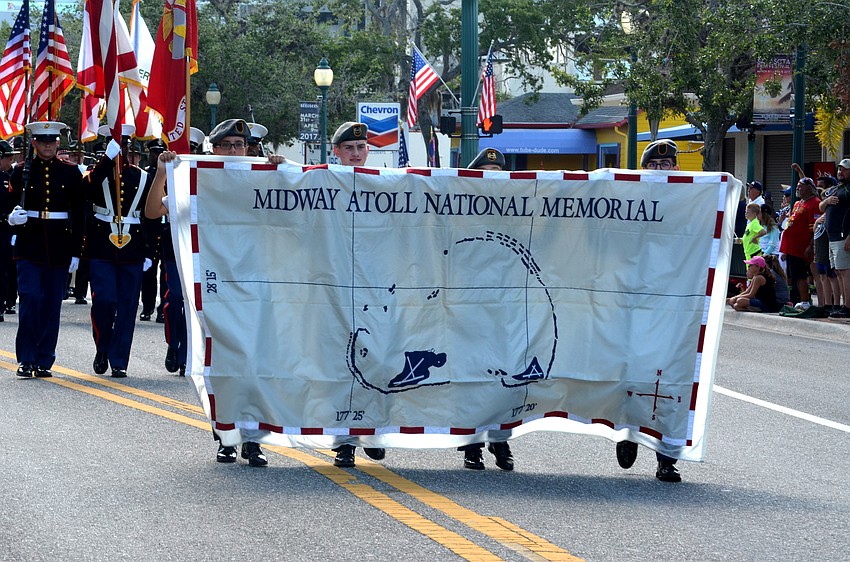 The parade paid special tribute to the veterans of the Battle of Midway, as its 75th Anniversary is from June 4 to June 7 this year.