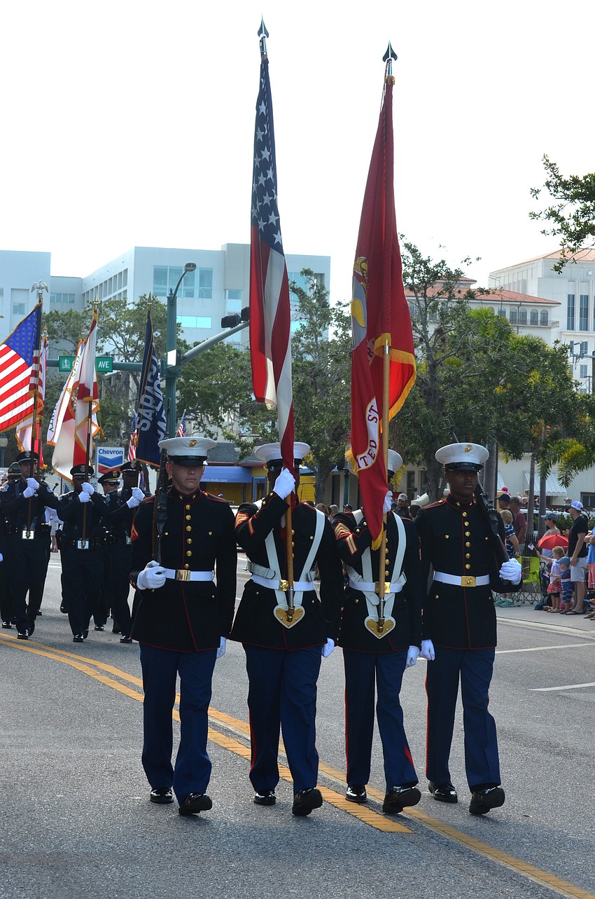 The parade began at the intersection of Osprey and Maine Street.