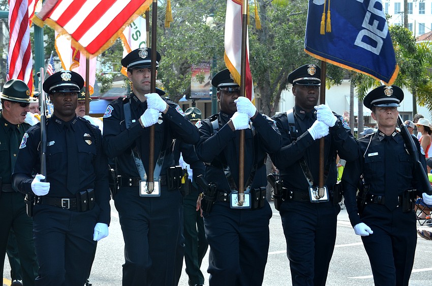The parade began at the intersection of Osprey and Maine Street.