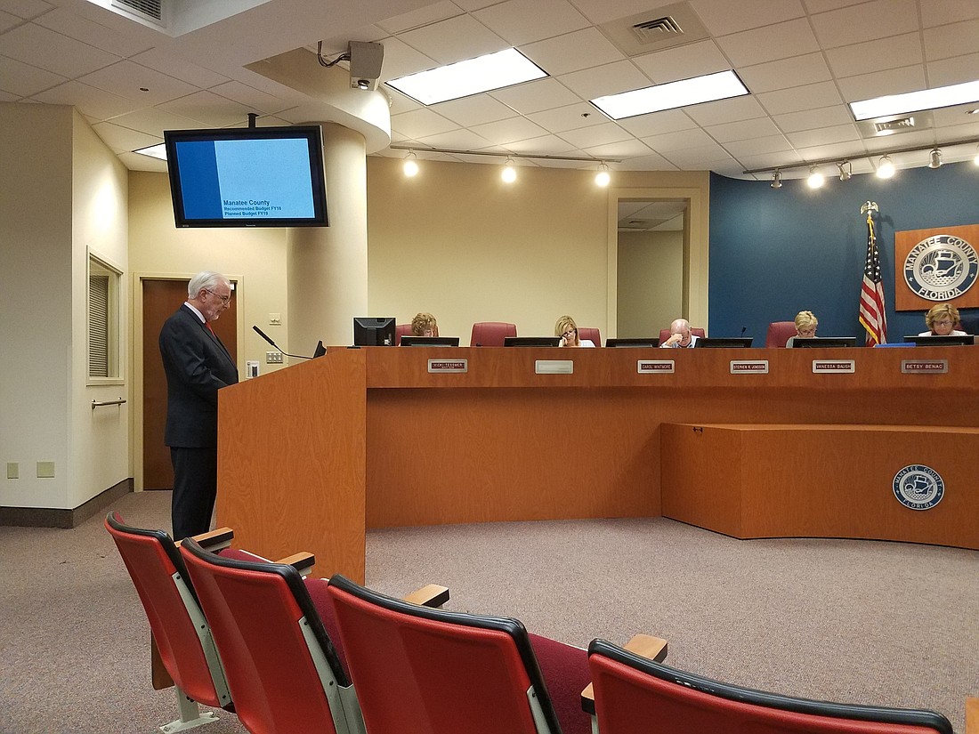 Manatee County Administrator Ed Hunzeker delivers his proposed budget May 30.