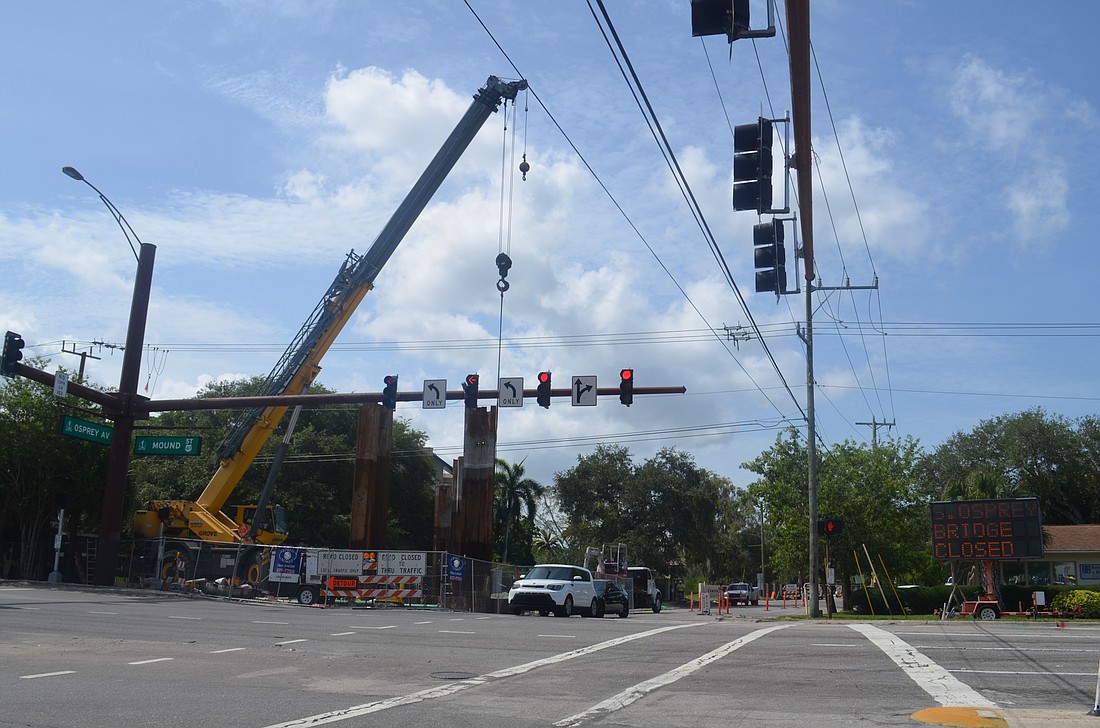 The Osprey Avenue bridge will reopen for pedestrian activity this month, and the road will reopen in July.