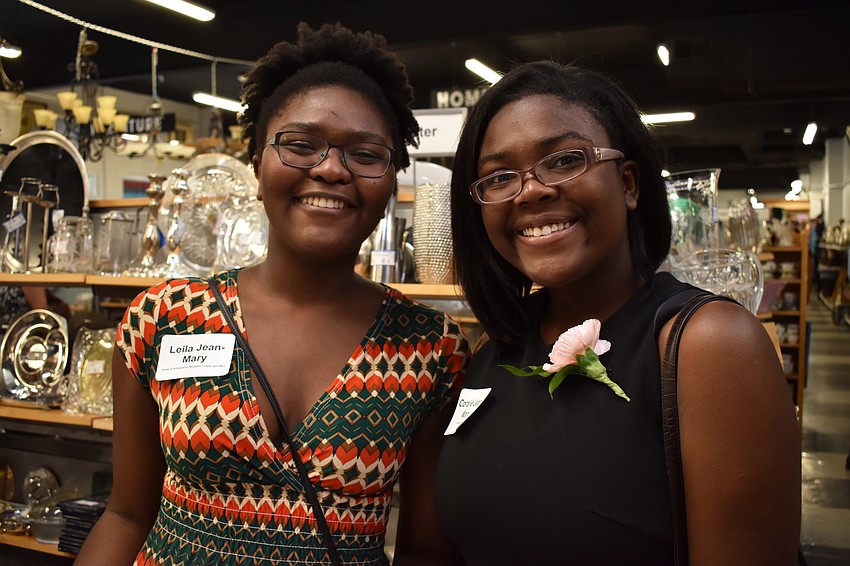 Leila Jean-Mary with scholarship recipient Coralie Jean-Mary