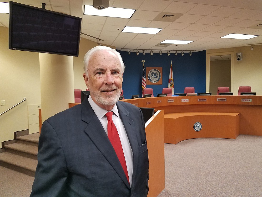 Manatee County Administrator Ed Hunzeker said commissioners delivered his 50th and final budget message. "I&#39;  ve never had one with more money than I have needs," he said.