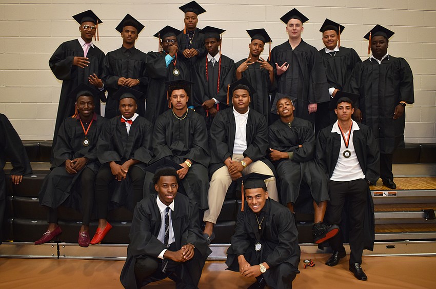Students waited for the signal to line up in the gymnasium before graduation began on June 2 at Sarasota High School.
