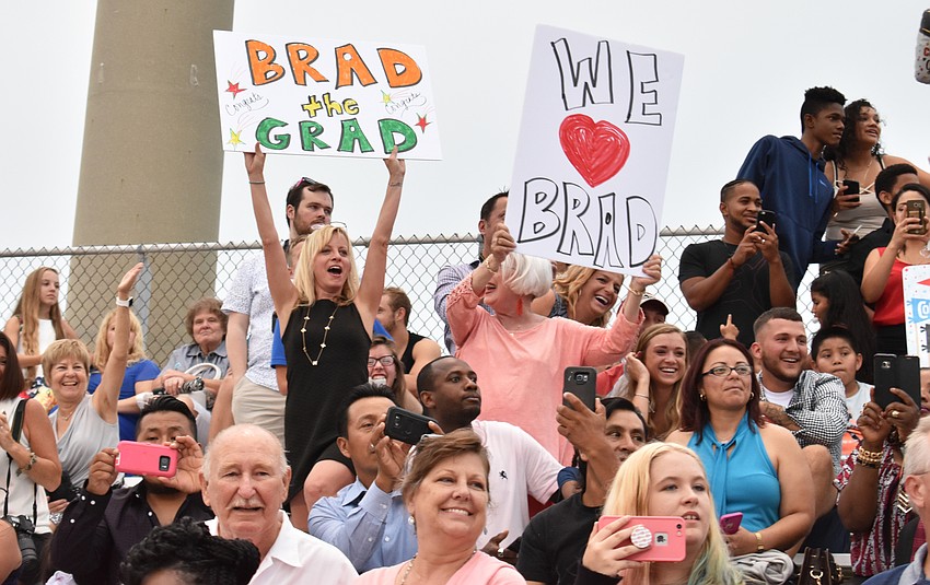 Families and friends of graduates show their support before Sarasota High School graduation on June 2 at Cleland Stadium at Ihrig Field.