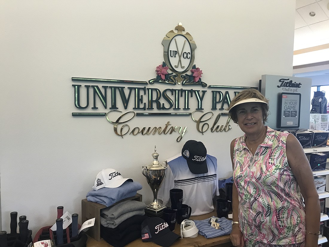 Libby Edwards sank a hole-in-one on the 16th hole of University Park Country Club&#39;   s course. Courtesy photo.