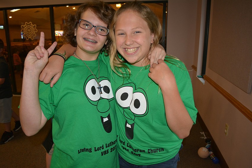 Becca Morsches and her best friend Savannah Seleska serve as counselors for the week.