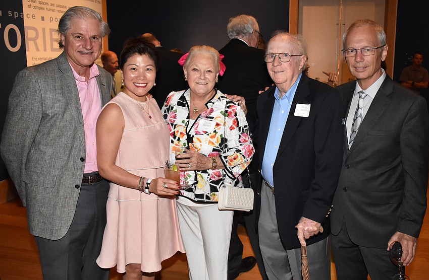 Dan Napoli, Tina Shao Napoli, Sylvia Barber, Russ Ward and Executive Director of the Ringling Steven High