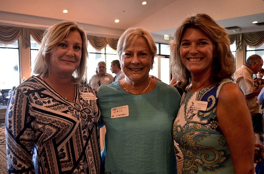 Anna Maria Island Chamber of Commerce President Deb Wing, Longboat Key Chamber of Commerce President Gail Loefgren and  Executive Director of the Siesta Key Chamber of Commerce Ann Frescura