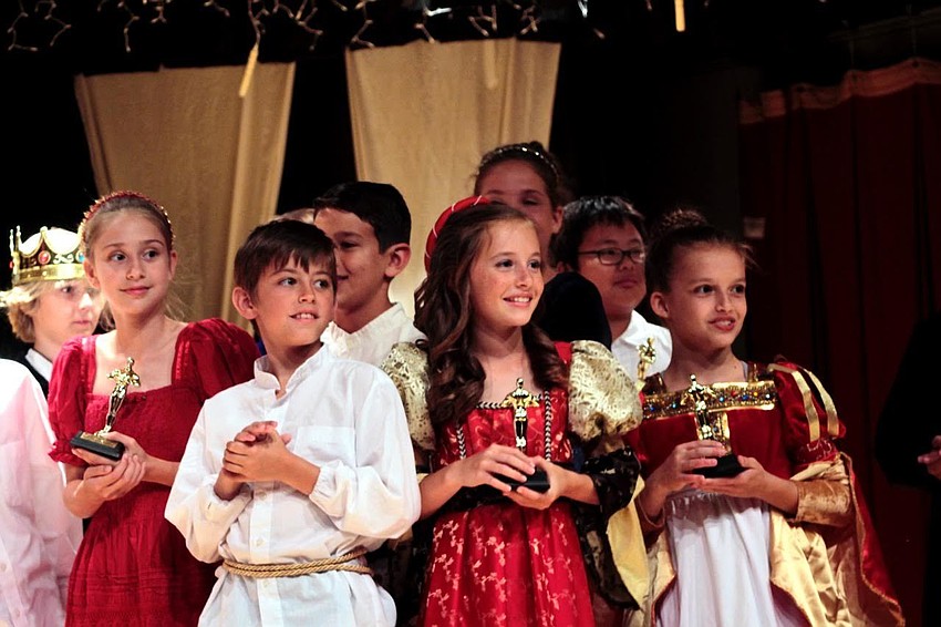 The cast received “Oscars” from teacher Taunya Fogleman.