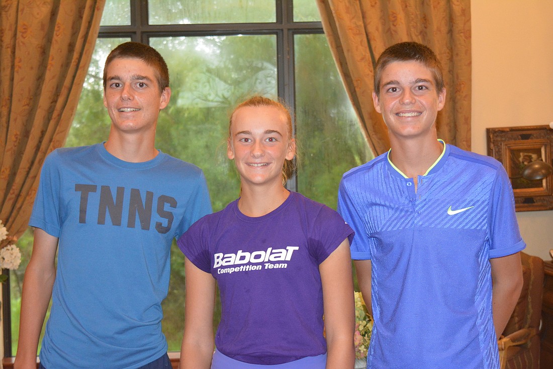 Jake, Ava and Connor Krug are all nationally-ranked junior tennis players.