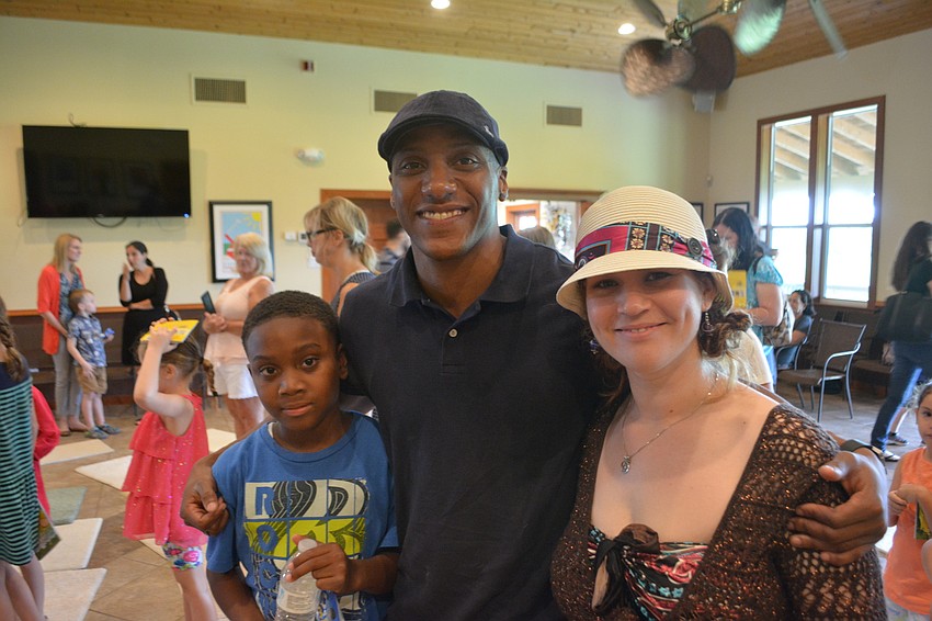 East County's Chase Williams, 10, Maurice Williams and Jessie Daily enjoyed the program.
