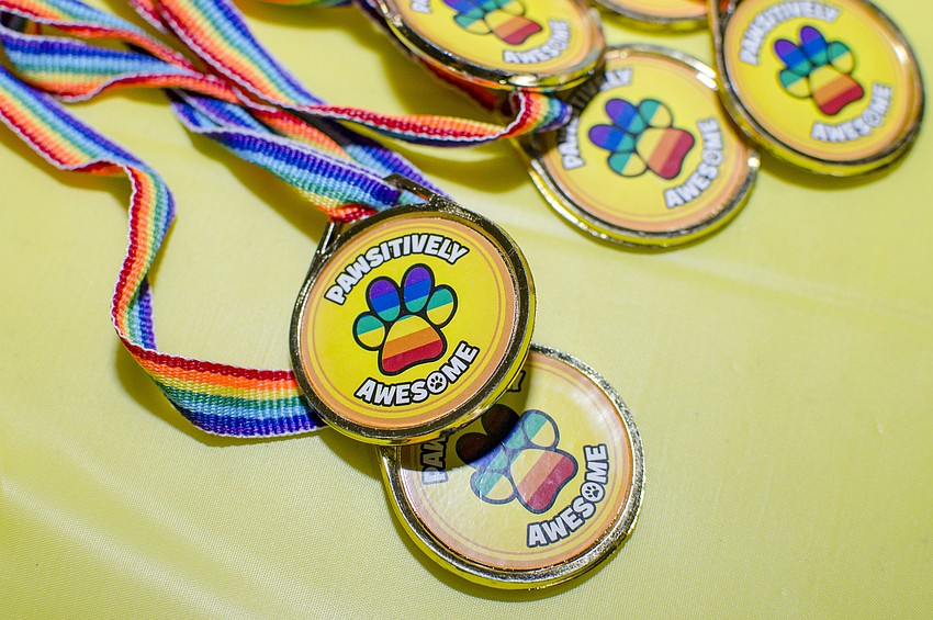 Children picked from paw-sitive prizes after playing games at the  Doctors Hospital of Sarasota's carnival benefiting the Southeastern Guide Dogs.