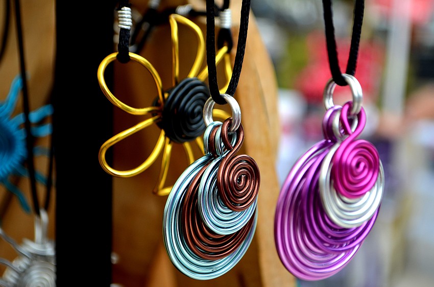 New Creations had aluminum jewelry by Marina Vega on display.