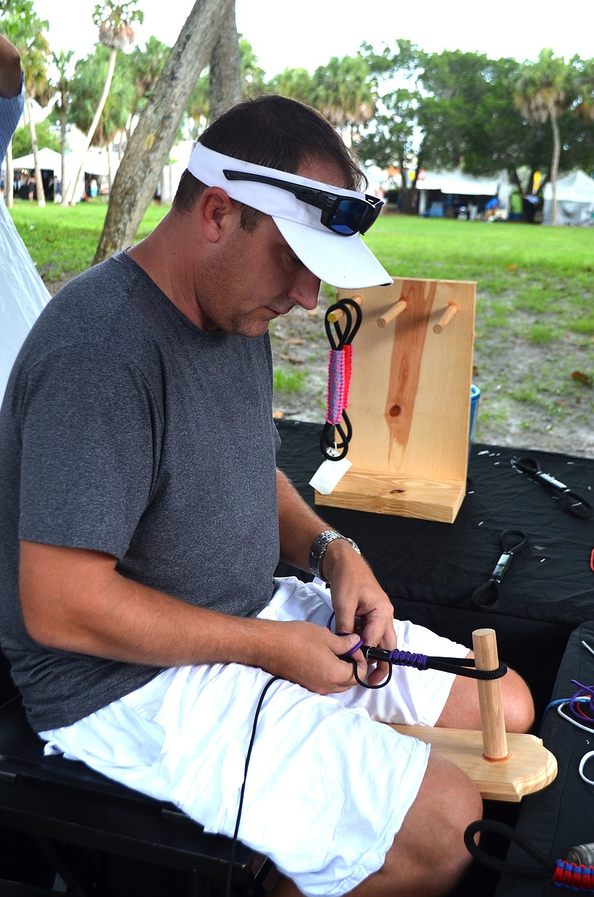 Jay Ruhstorfer works on a handle for Handle It, a part of It’s a Good Life LLC