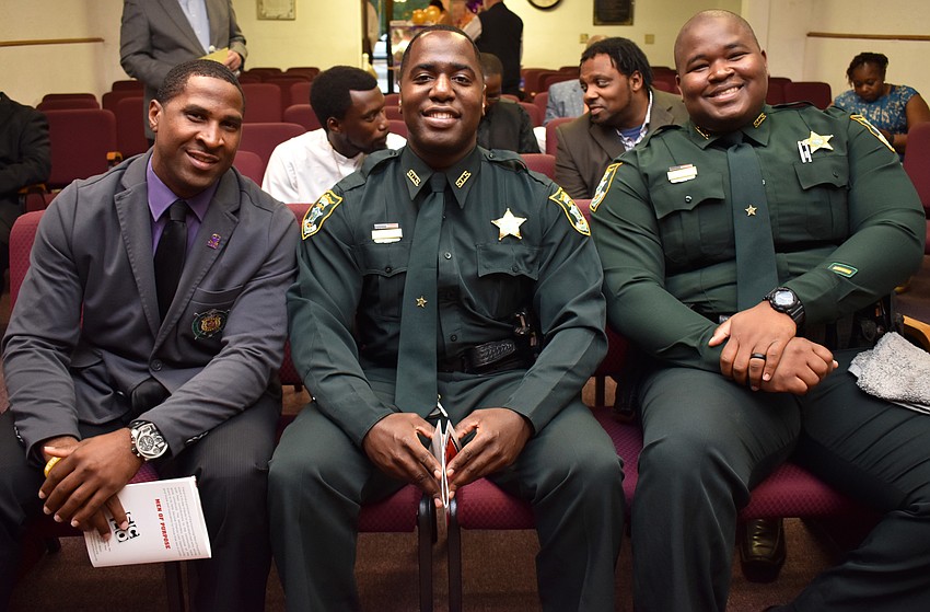 Honorees Sheldon Cantrell, Dep. George Gipson and Dep. Donnell Livingston