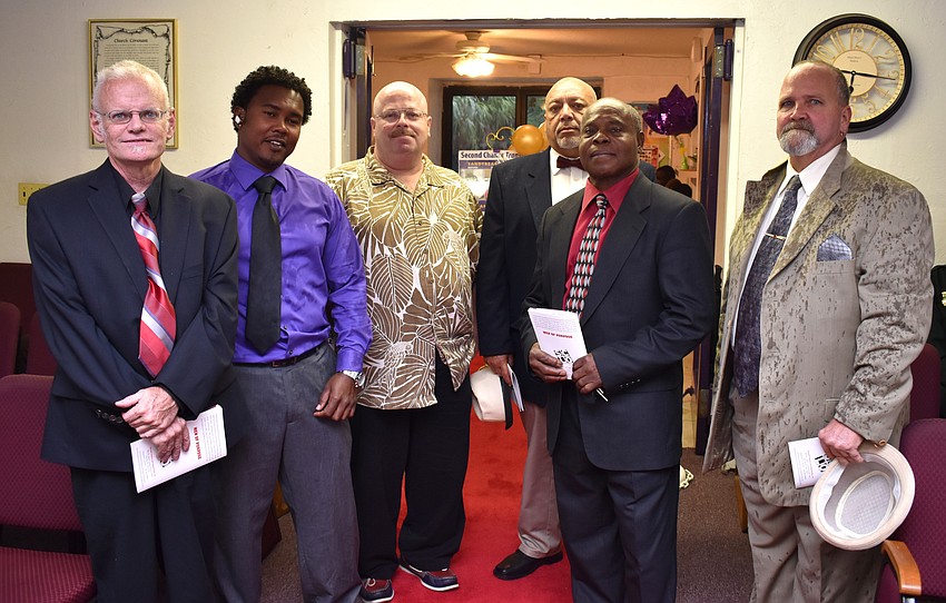 William Cutler, Luis Bracero, Rick Sheffer, Felix Tacoronte, Deacon Gregory Bell and Robert Morgan