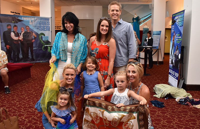 (Back) Nikki Sedacca, Jen Rust and Steve Johnson with (front) Annabelle and Montana Taplinger, Isabella Johnson and Piper and Ashley Gruters