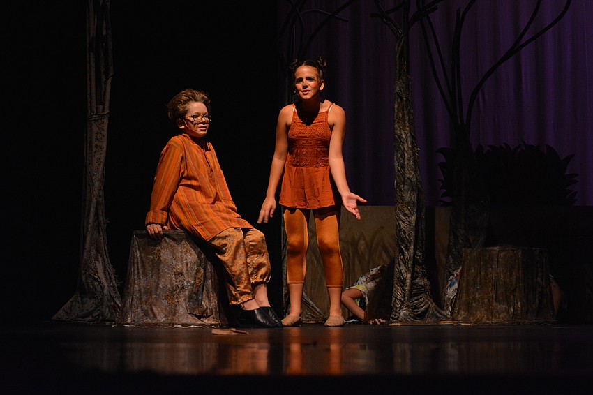 The young Simba and Nala, played by Ethan Hall and Isabela Mendez, find the elephant graveyard.