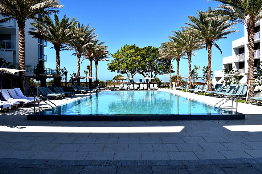 Zota guests can use the infinity pool during their stay. Surrounding the pool are eight cabanas for guest use.