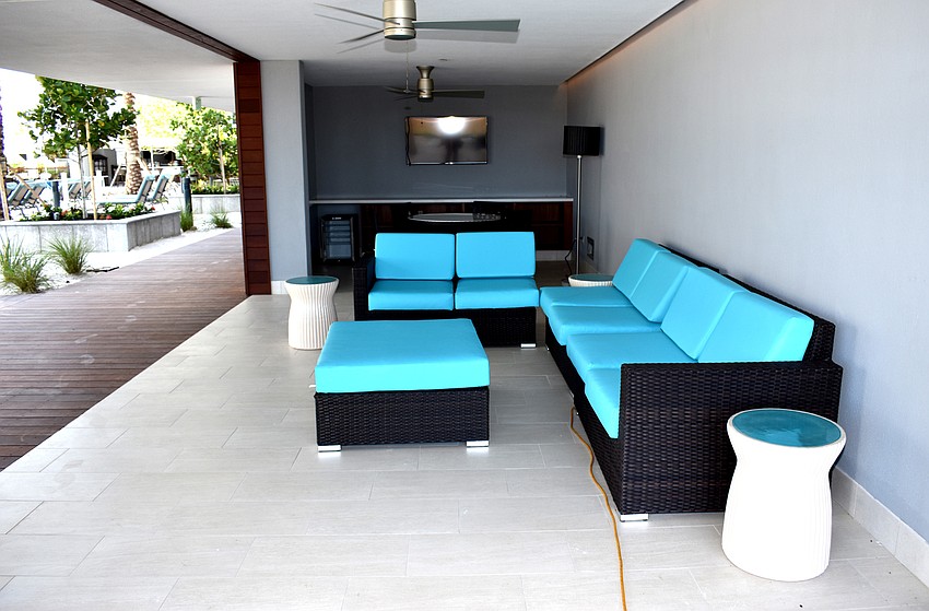 Eight cabanas are available for guests to rent or use on a first-come, first-serve basis.