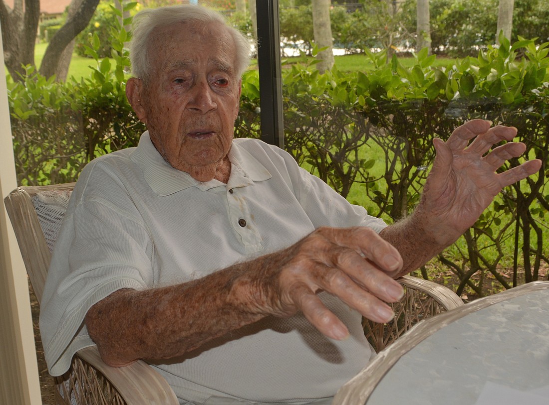 Gus Andreone, 105, talks about serving under Gen. Patton in World War II.