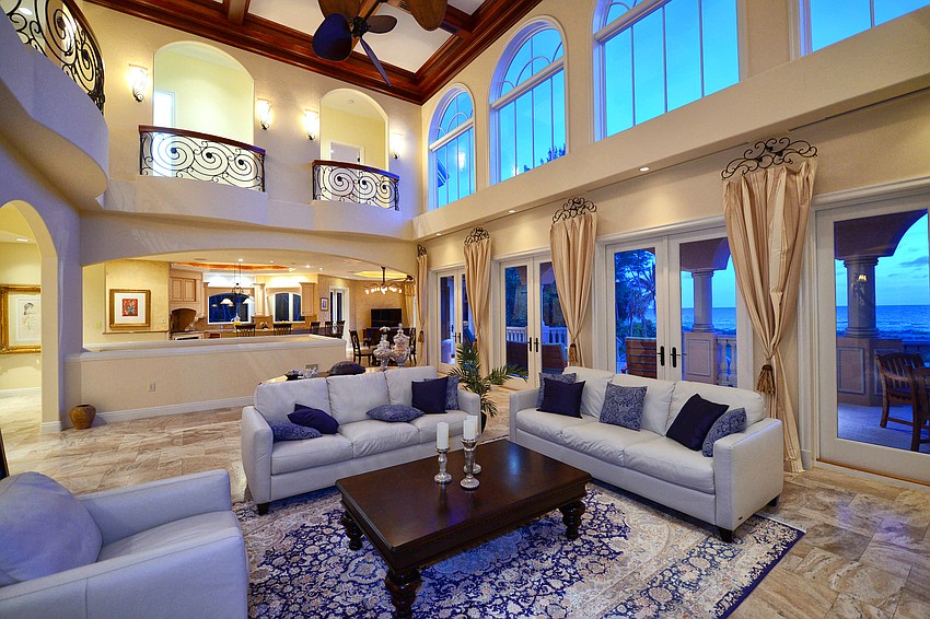 The home's gulf frontage is 150 feet, which sets it off from its neighboring properties.