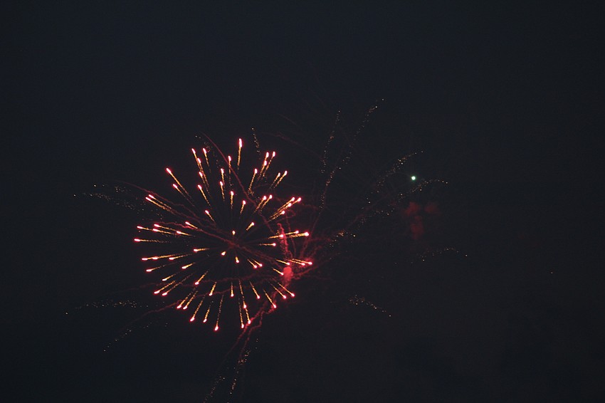The sky was lit up for 20 minutes during the first fireworks show at Nathan Benderson Park.