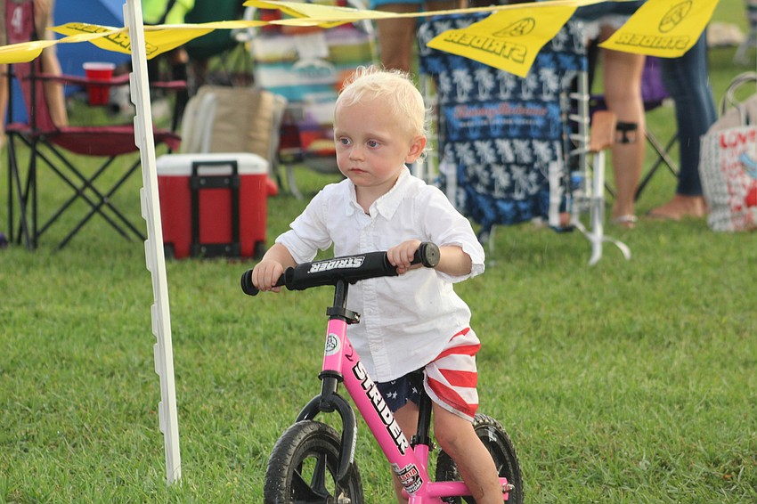 East County's Cash Millas takes a bike for a spin on the bike ramps set up at Nathan Benderson Park.