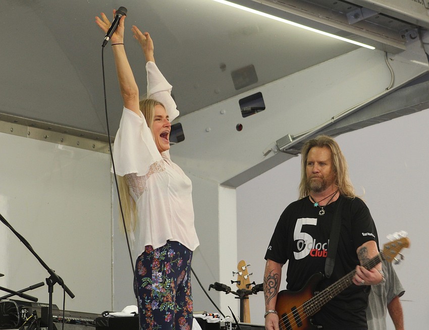 Rock Soul Radio performs during Nathan Benderson Park's first Fourth of July event.