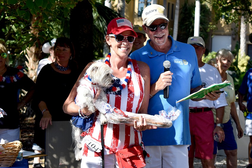 Ruby and her owner won Most Creative in the Hot Diggity Dog costume contest. Ruby’s wagon was turned into her own personal pool.