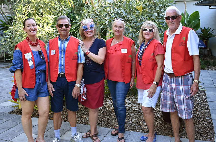 Volunteers Colleen Costa, Louis Putallaz, Vera Neuman-Wood, MJ Dexter, Connie Cooper and Mark Rowe