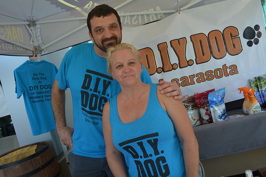 Greg and Patti Kaighn, owners of the newly opened D.I.Y Dog of Sarasota, had a booth.