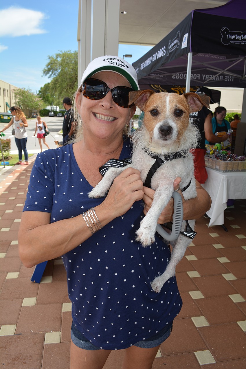Beth Guertin, of Bradenton, brings her dog Breeze.