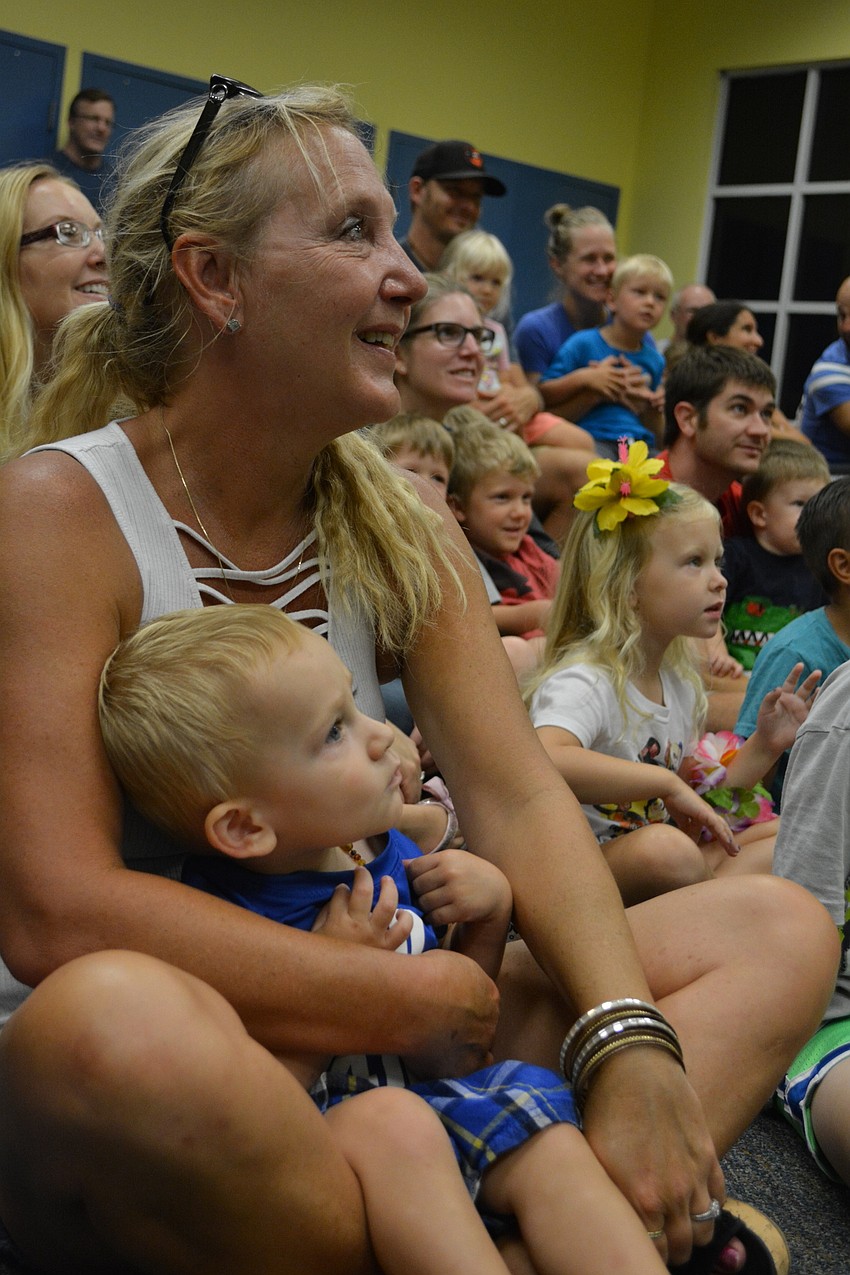 Brayden Nicorvo got a front-row seat with his grandma, Sherie Kieffer.