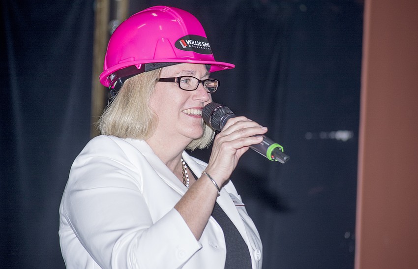 Westcoast Black Theatre Troupe Executive Director Julie Leach addresses WBTT donors and patrons.