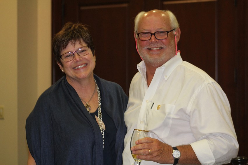 East County's Mary and Neil Wingard share a laugh before the comedy show.