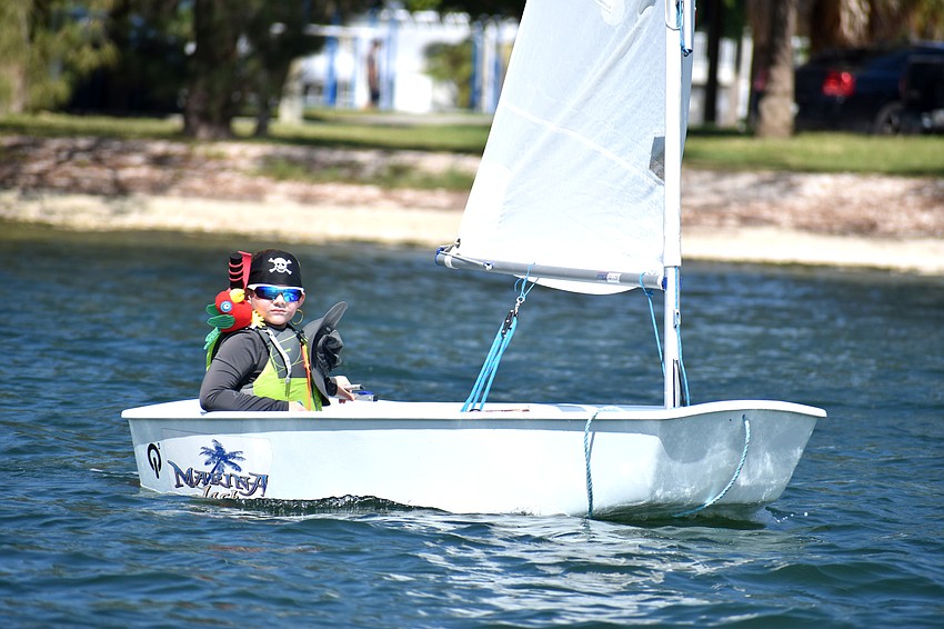 Ryles Terry wore his best pirate costume to camp for the treasure hunt.