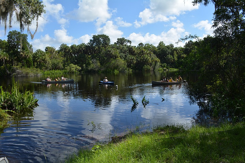 Campers spent many mornings out on the Manatee River.