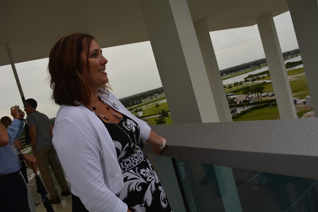 River Club&#39;s Bethany Lynch, with the American Cancer Society in Sarasota, is excited to see the venue from a different view. Her Making Strides Against Breast Cancer Walk will be held at Nathan Benderson Park this fall.