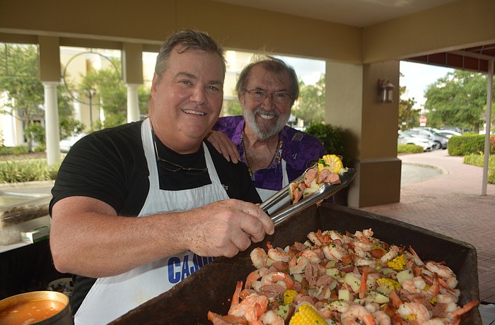 Polo Grill and Bar owner and chef Tommy Klauber and Spyder Broussard get ready to serve up Cajun delights.