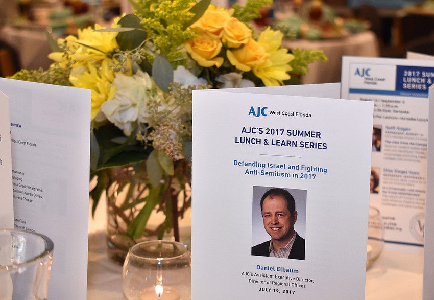AJC Assistant Executive Director and Director of Regional Offices Daniel Elbaum spoke at the first of three talks in the AJC 2017 Summer Lunch & Learn Series on July 19 at Michael’s On East.
