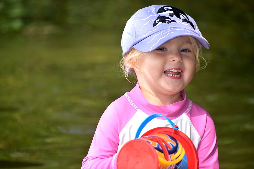 Alyssa Mayer is all smiles as she explore Sarasota Bay.