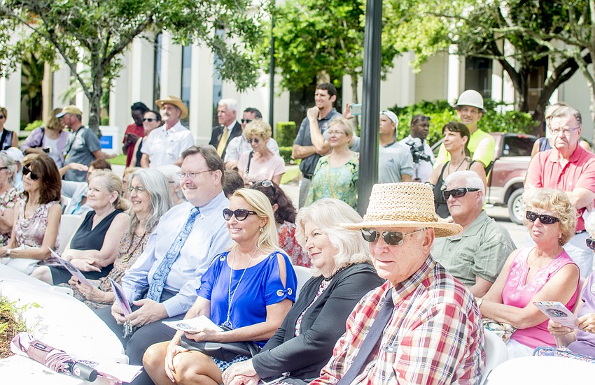 Residents packed the park on the corner of Lemon Avenue and Pineapple Avenue.