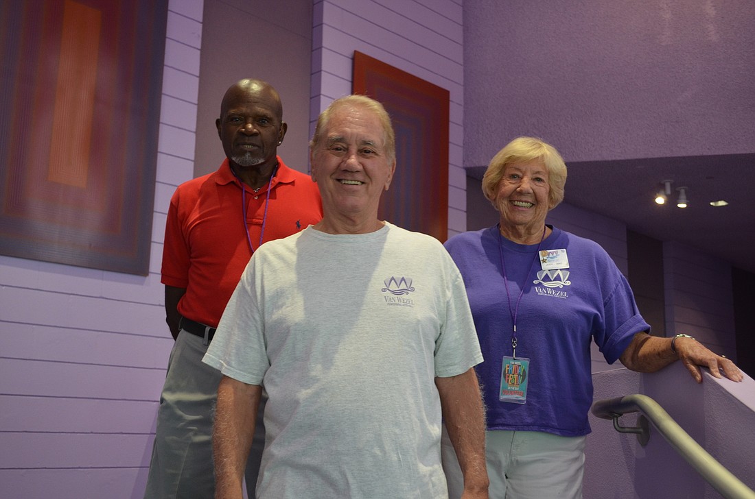 Vincent Ellis, Larry DeRosa and Judy Brombolich are among the Van Wezelâ€™s 500 volunteer ushers. With a combined 45 years of service between them, the ushers say they enjoy being a part of the arts organization.