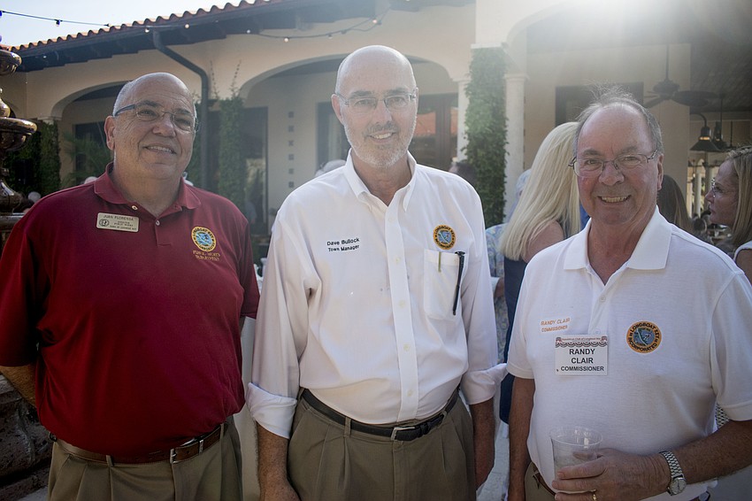 Public Works Director Juan Florensa, Town Manager Dave Bullock and Town Commissioner Randy Clair