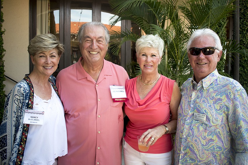 Nancy and Joe McElmeel, Linda Weber and Town Commissioner Jim Brown